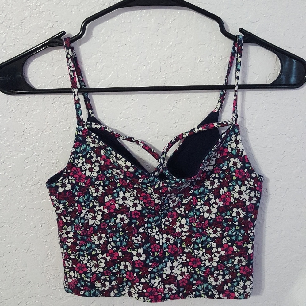 Hollister Strappy Floral Crop Top